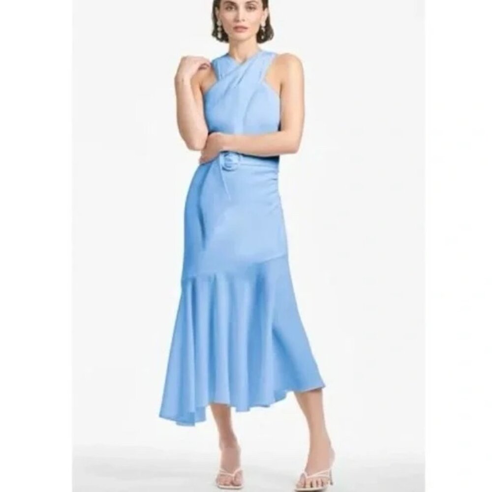 NWT | Sachin + Babi Naomi Sleeveless Midi Dress Light Chambray Blue Size 8
